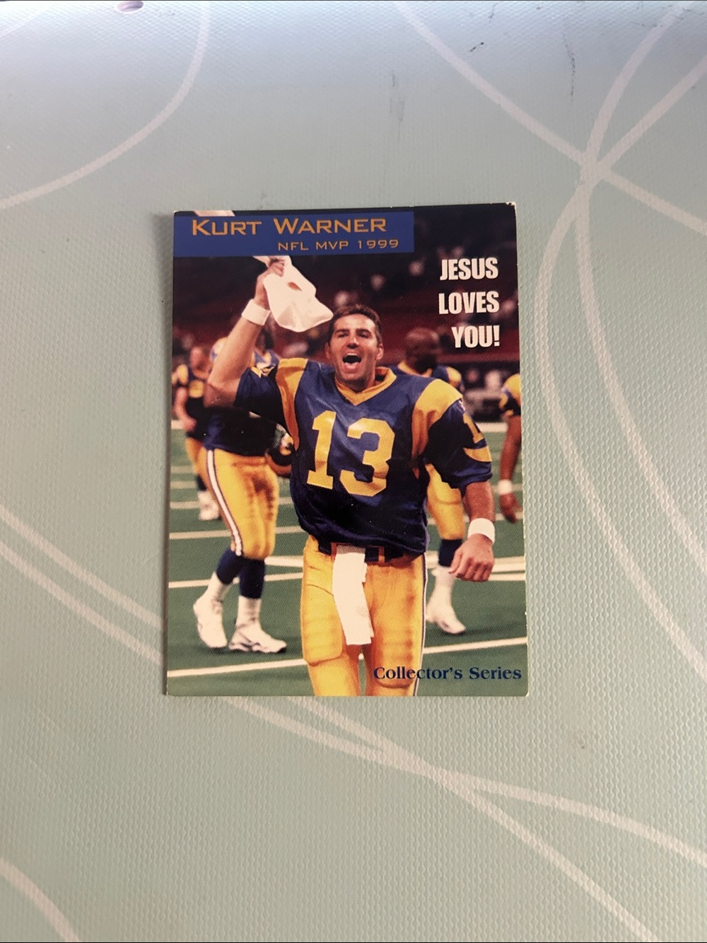 Kurt Warner #13 Rams Collector Card - Jesus Loves You